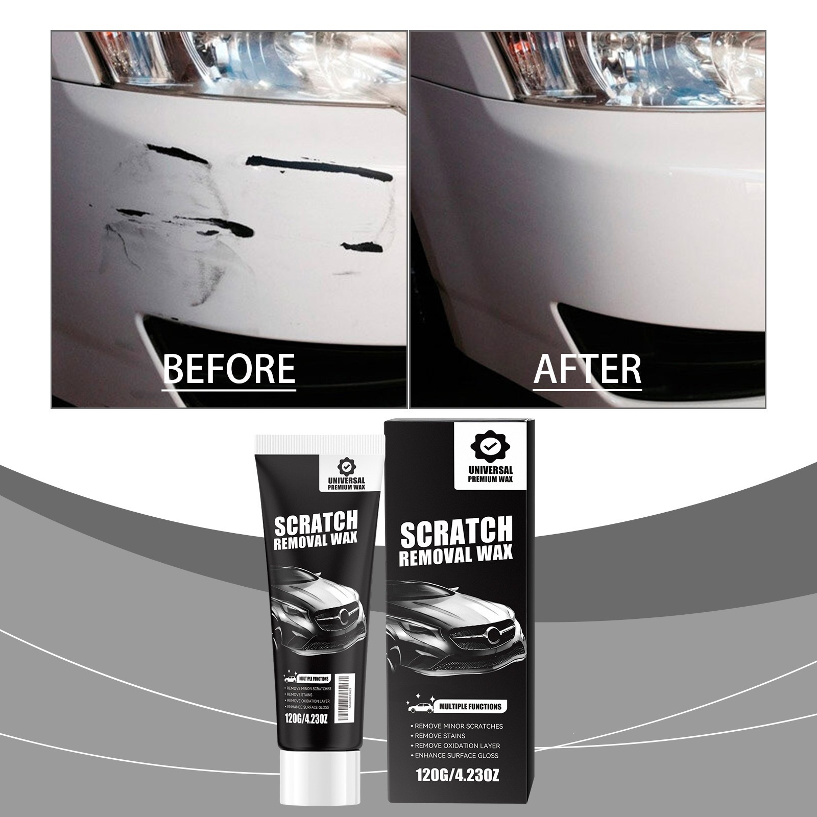 Car scratch repair paste, car paint scratch polishing and maintenance, enhancing gloss and protecting the paint surface, portable paint repair care