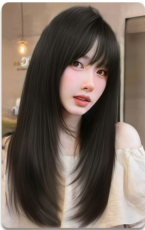 女性用千鳥ウィッグ、ワンピースハイレベルV字型、ハイレベル増毛、ふわふわ、軽くて跡のないヘアエクステンション|undefined