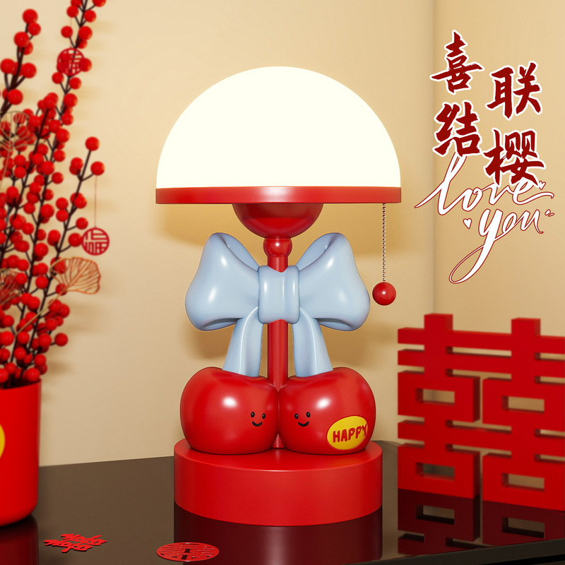 结婚礼物送新娘新人台灯摆件婚房床头灯装饰品新婚长明灯婚灯一对|undefined