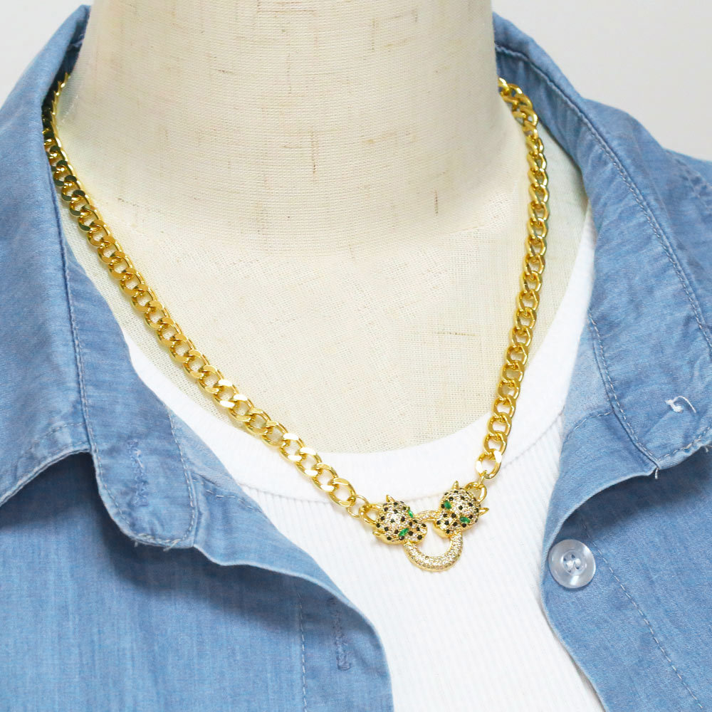 Fashion Copper Animal Bracelet Necklace Zircon Copper Necklaces