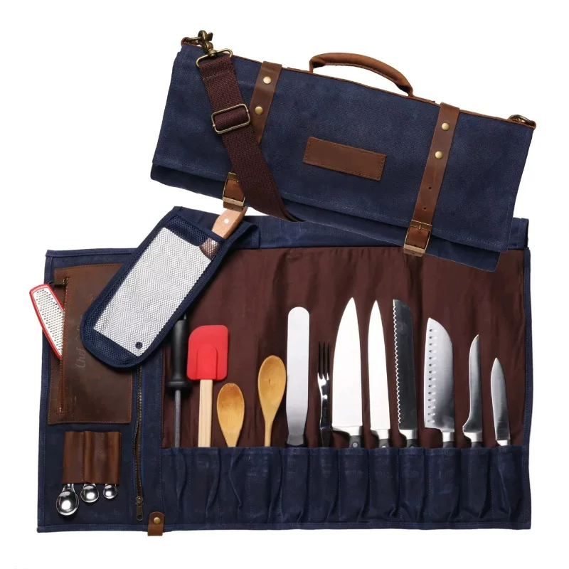 waxed knife, handheld pocket flask for hotel, organizer bag, increased thickness