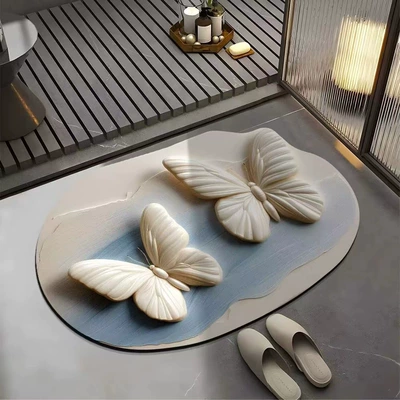 Care Foot Mat: Avtomobil döşəmə paspasları - flower-14-4060cm-diatom-mud
