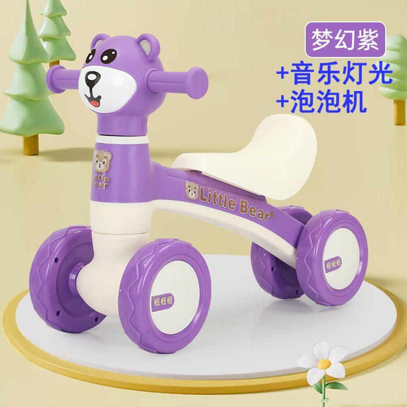 Patina para niños de 1 - 3 años de edad, patina para niños pequeños, patina anti-rollback, coche de equilibrio para bebés, luz de música