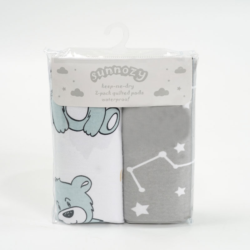 Sunnozy colchón de separación de orina para bebés 2 packs TPU impermeable a prueba de suciedad y transpirable colchón de separación de orina para bebés lavable