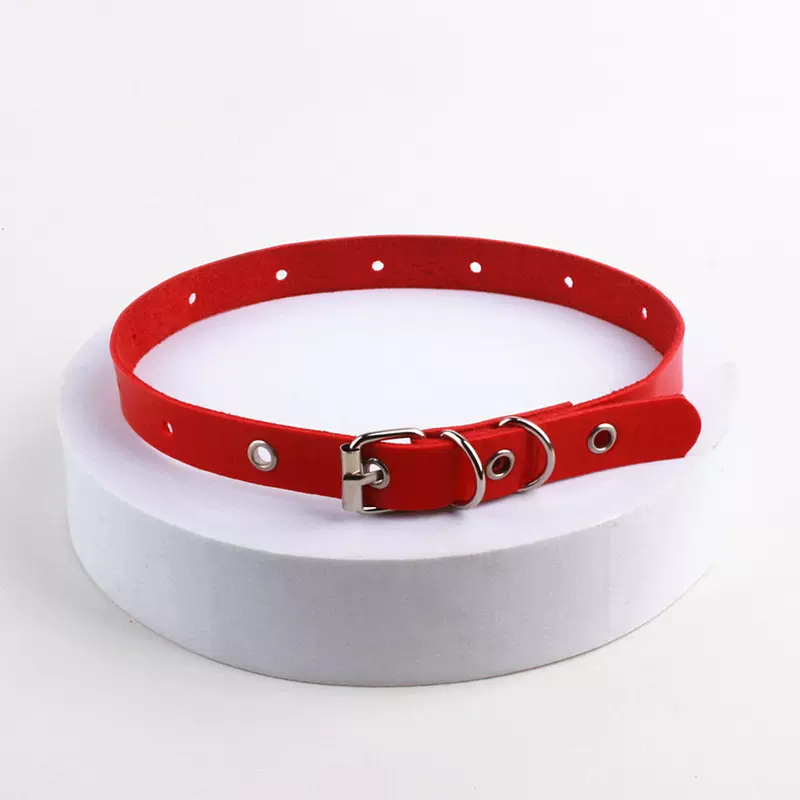 朋克平扣皮带式复古街拍项圈颈带choker韩版皮带扣式小众锁骨链带