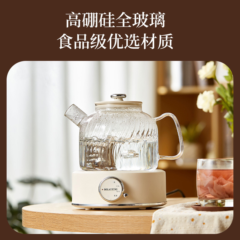 养生壶玻璃壶身多功能家用智能烧水壶高硼硅花茶壶办公室煮茶壶|undefined