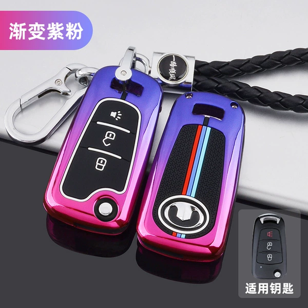 Special for Fengjun - folding 3-button gradient purple pink (bon voyage button)
