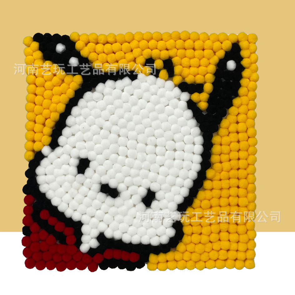 MQH20-070 / 20*20cm（实木内框+画布+毛球材料包）