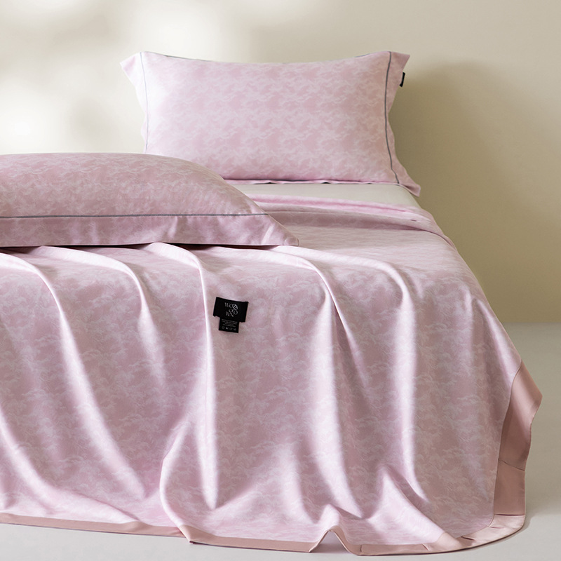 金太阳竹纤维天丝软凉席三件套透气夏季凉感裸睡可机水洗席子