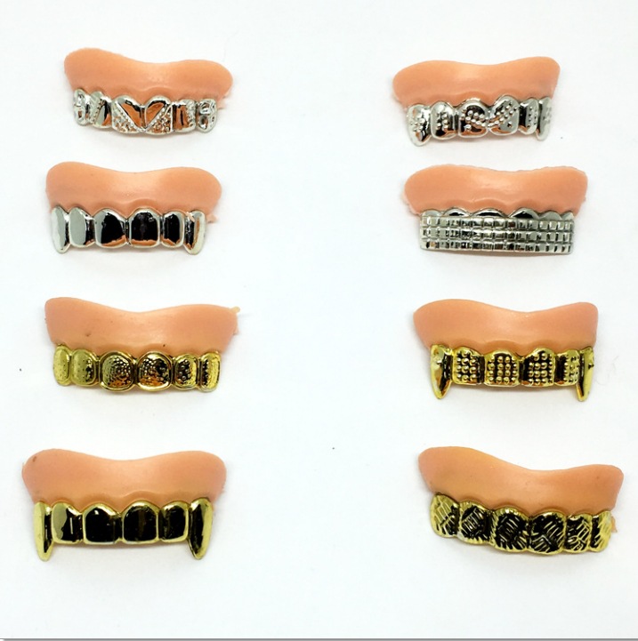 Dientes dorados dientes plateados