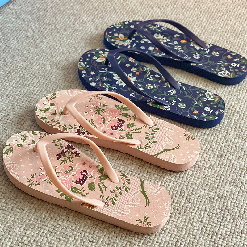 Flip flops, summer mesh non-slip beach fashionable slippers, internet celebrity, for beloved