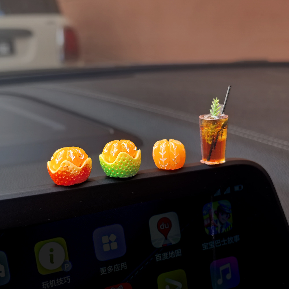 Adornos de coche de la serie de café americano, decoración de la pantalla de la consola central del coche, suministros de coche, mini adornos pequeños