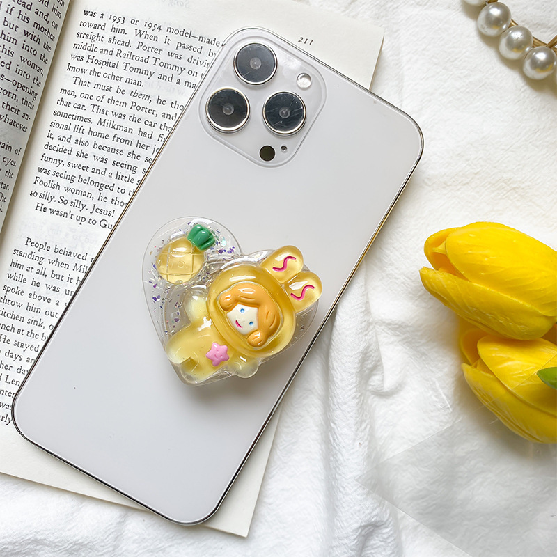 Mobile phone airbag bracket, adhesive drop cartoon rabbit cute doll, retractable desktop air cushion support, stable and_voghion.com