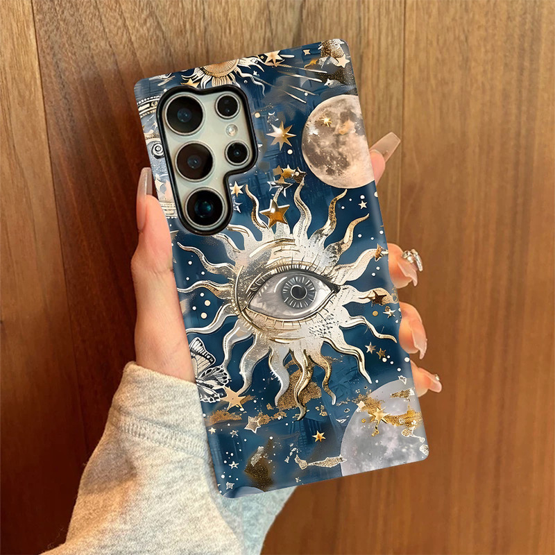 Retro Universe Eye Samsung S25Plus Film Case Galaxy S22 Ultra Double-Layer Phone Case S23 Moon Retro Universe Eye Samsung S25Plus Film Case Galaxy S22 Ultra Double-Layer Phone Case S23 Moon