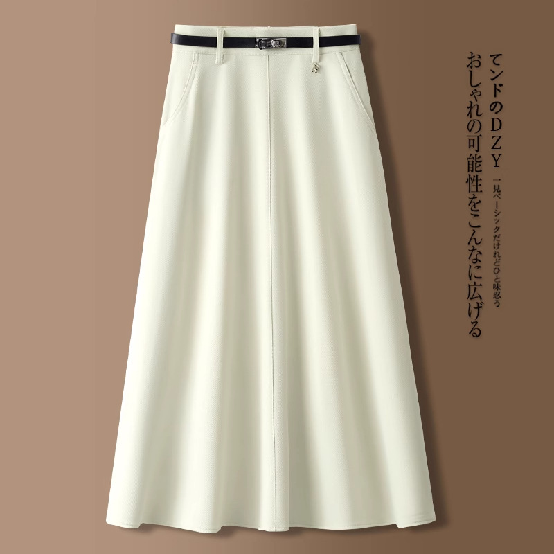 藏青色A字伞裙女秋2025新款今年流行爆款半身裙超好看显瘦百褶裙|undefined