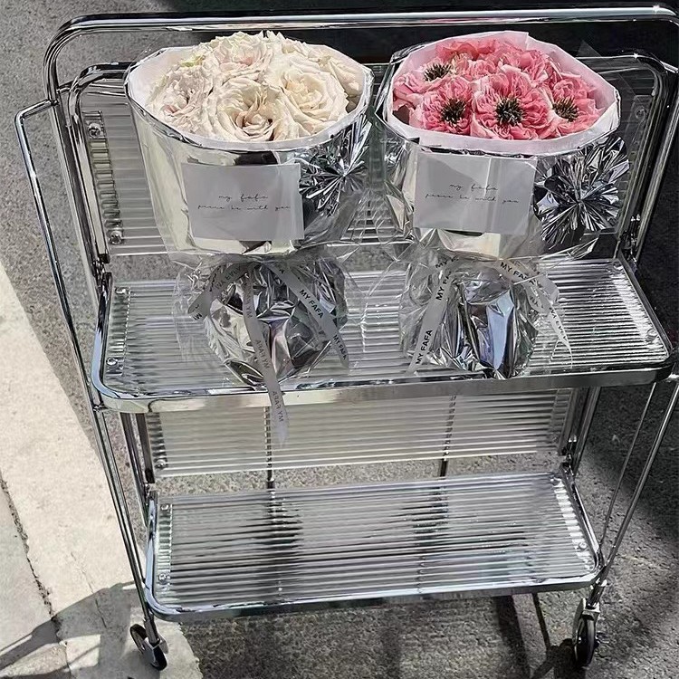 Lizgiran impermeable OPP ramo de flores papel de embalaje papel de aluminio papel de espejo de metal brillante papel reflectante impermeable