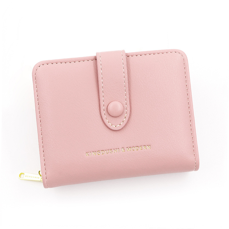 Corea moda hebilla señoras billetera corta de gran capacidad Multi-Tarjeta cero cartera tarjeta fabricantes al por mayor