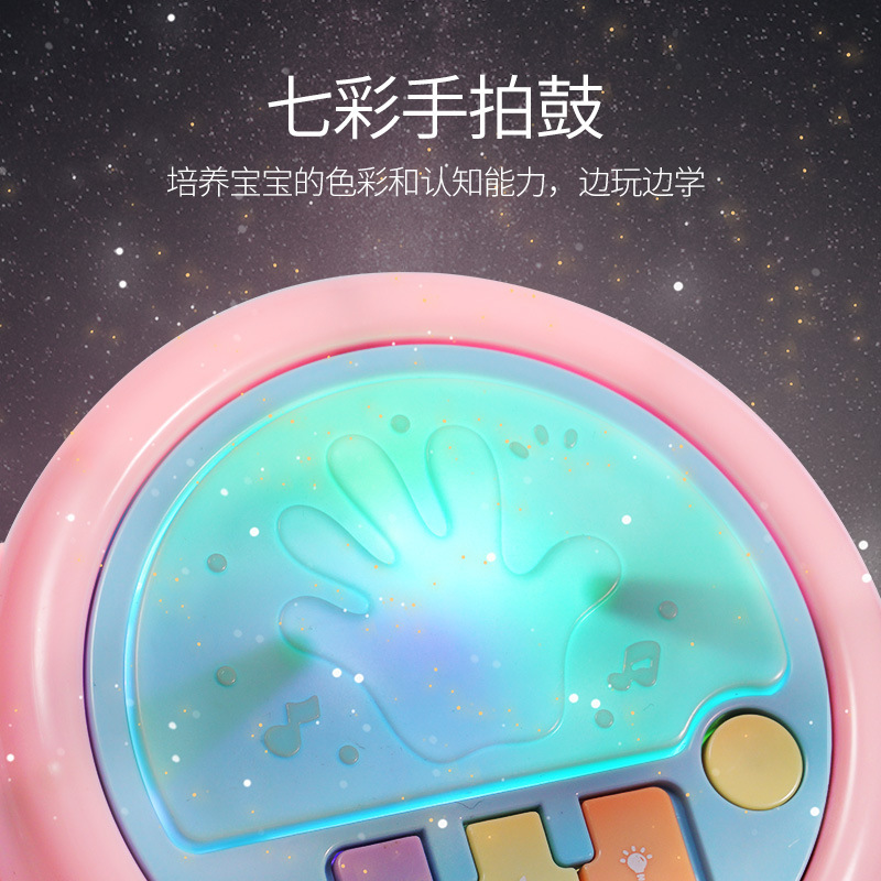Baby Music Rattle Hand Drum Newborn Projection Story Machine Toy Early Education Puzzle 0-3 Years Old Baby Dropshipping