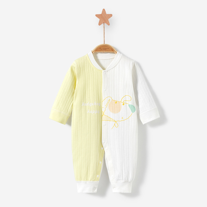 Mono para bebé para primavera, otoño e invierno, capa base cálida de algodón puro para recién nacidos, conjunto de otoño para niños pequeños, pelele unisex, ropa para bebé. image 7