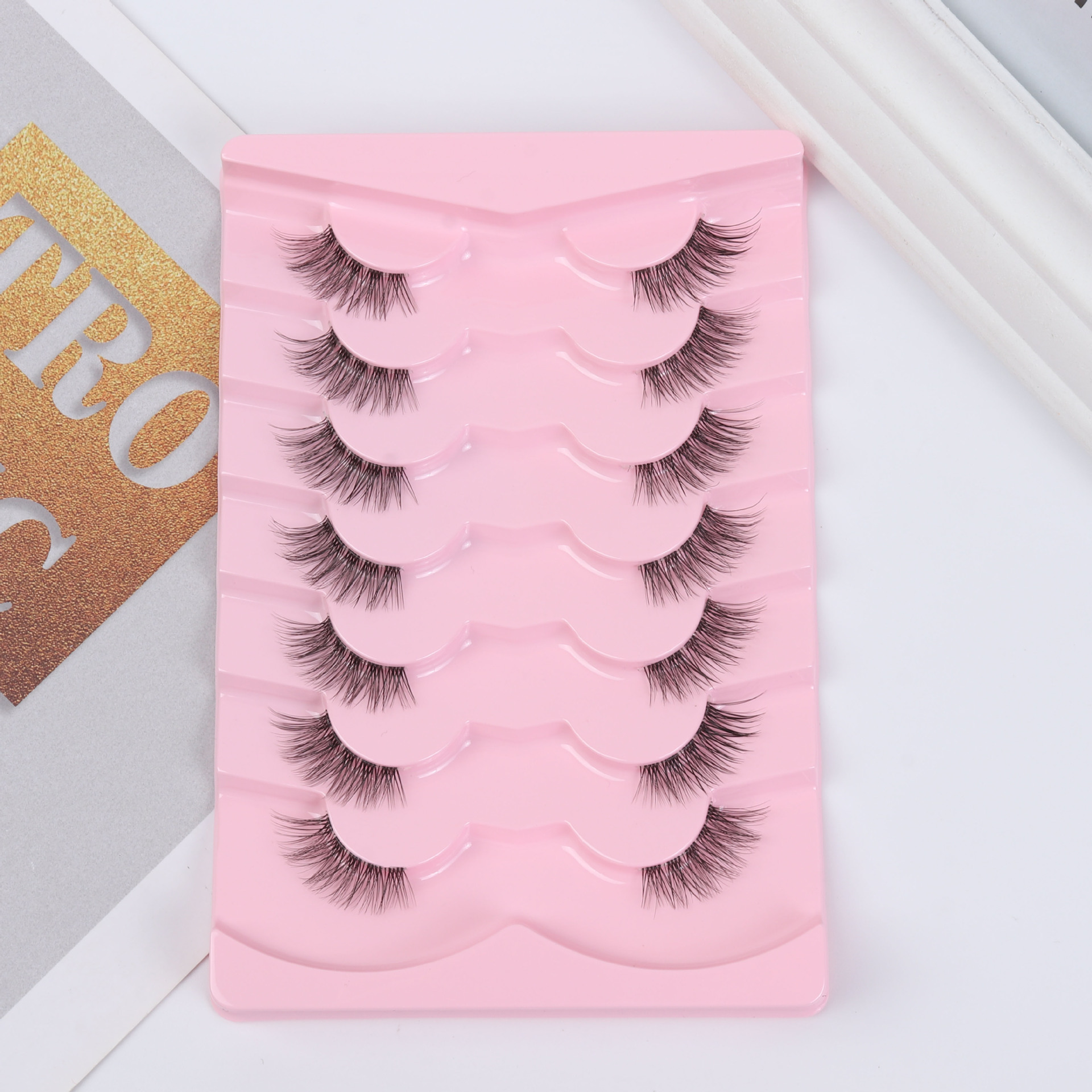 42g Weight False Eyelashes Makeup Tools Types 1 Piece Quantity Solid Color Chemical Fiber False Eyelashes 1 Piece