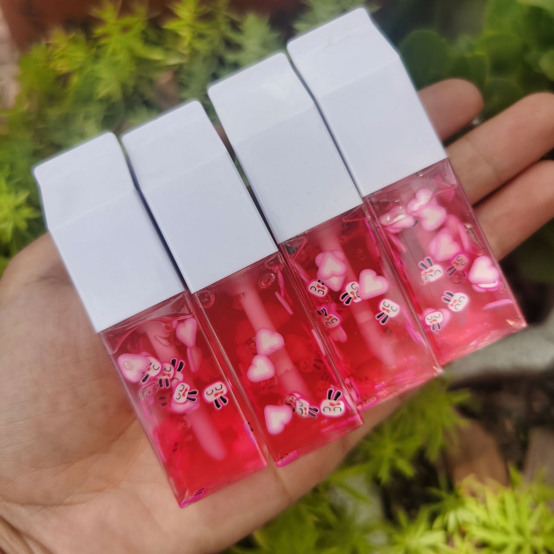 Comercio exterior transfronterizo niños esmalte labial para niños colorido esmalte labial para osos gatitos lindos caja de leche esmalte labial