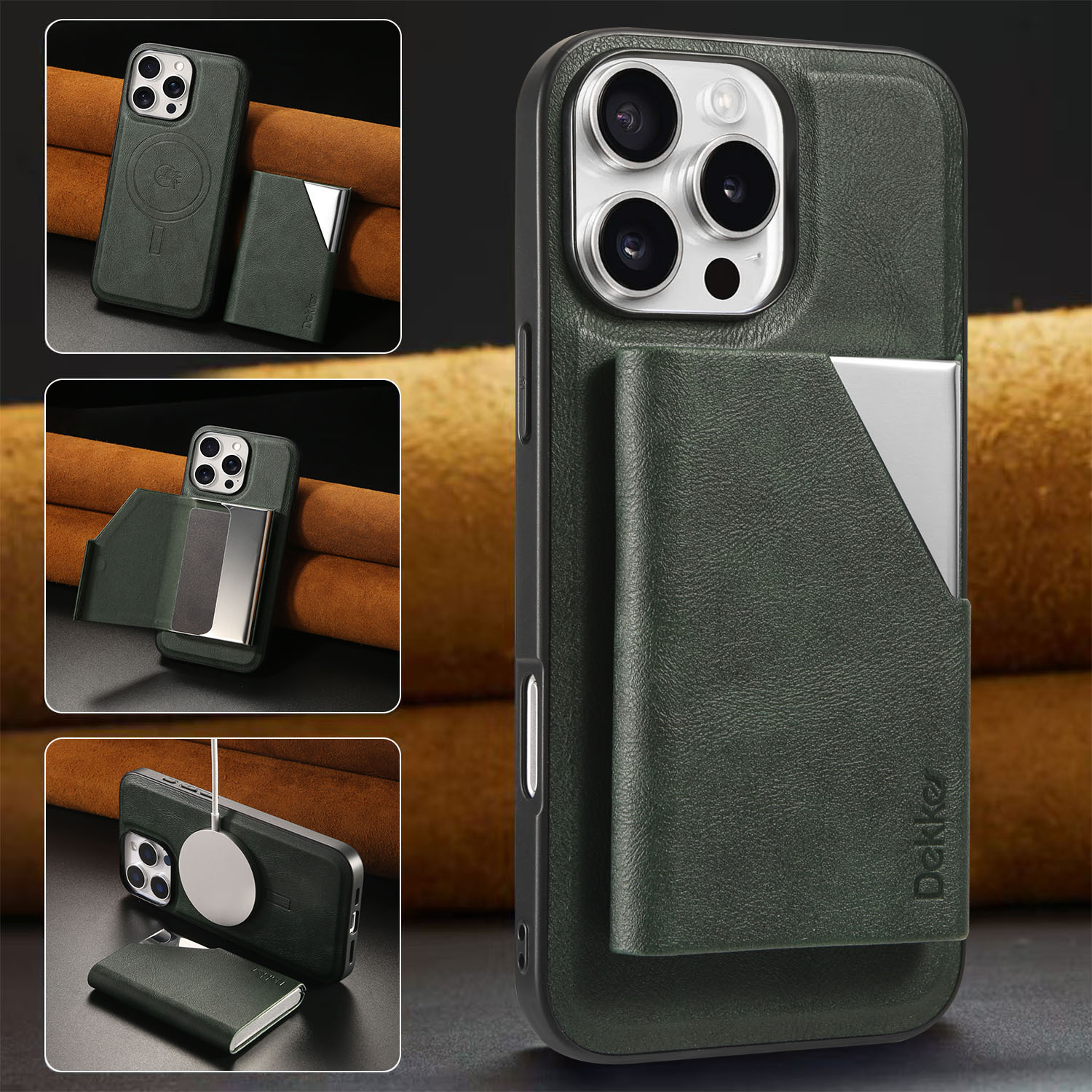 Pu Leather Solid Color Business Phone Cases Phone Accessories display picture 13