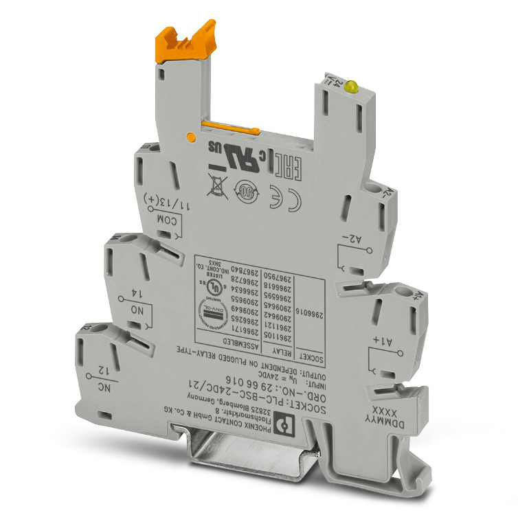 菲尼克斯继电器底座PLC-BPT- 5DC/21 - 2900443全新原装