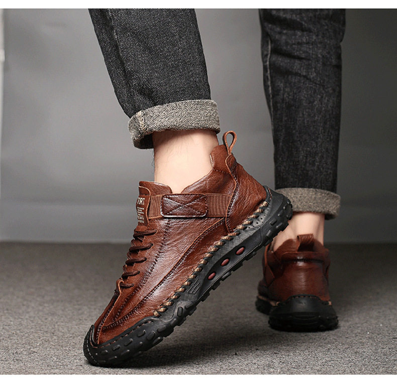 Giày bốt nam cổ trung Martin phối màu, đế cao su chống trượt, phong cách casual — 2683 màu nâu sẫm, 2683 màu đen chi tiết 28