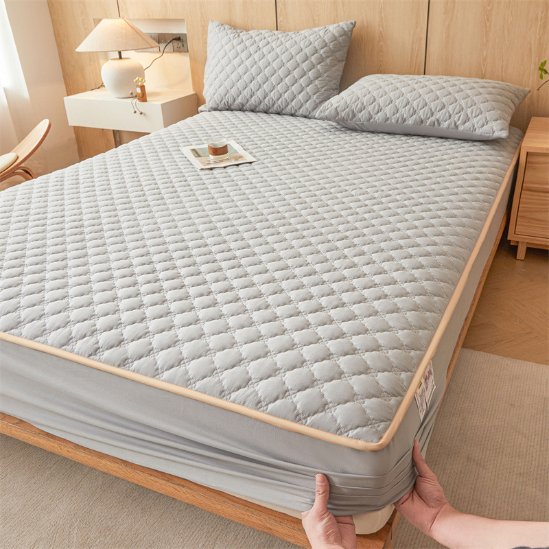2025 nuevo estilo algodón puro 13372 sábana acolchada funda protectora de colchón Simmons cómoda funda de cama antideslizante