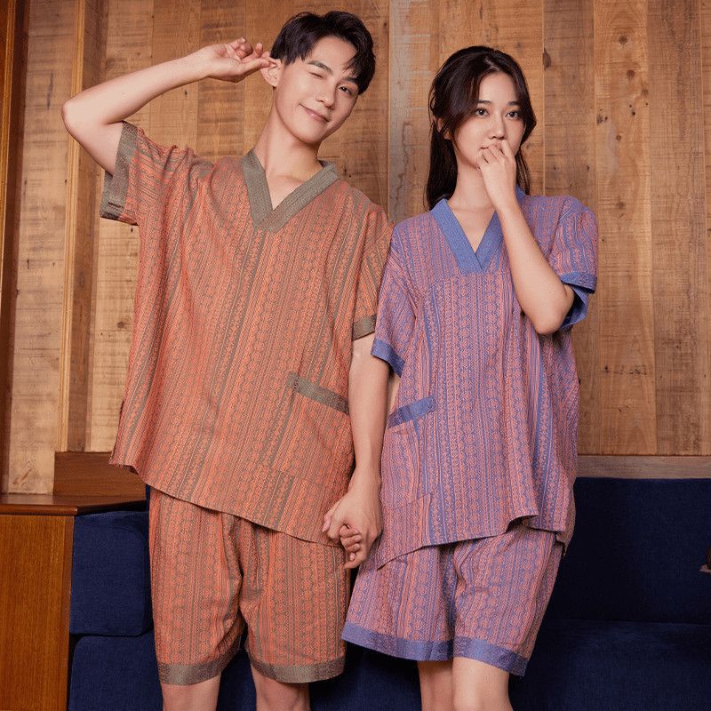 새 스타일 땀 옷 여성 중국 플러스 사이즈 남성 목욕 옷 사우나 옷 발 치료 아름다움 잠자는 순면 커플 토끼 머리