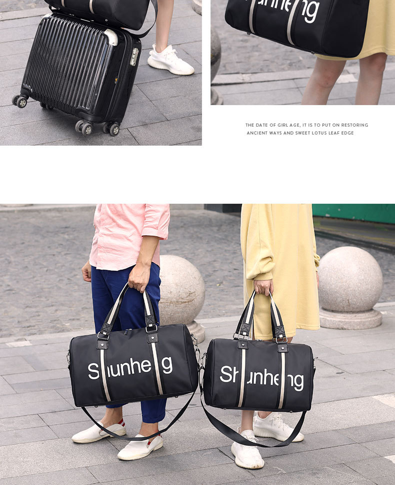 Unisex Fashion Letter Oxford Cloth Waterproof Travel Bags display picture 2