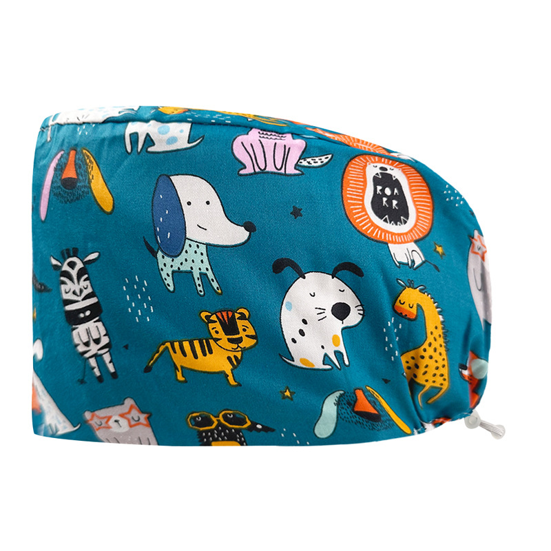 Gorro quirúrgico femenino puro algodón quirófano tapa especial enfermera pequeña flor tapa Estomatólogo tapa de trabajo dental atención médica
