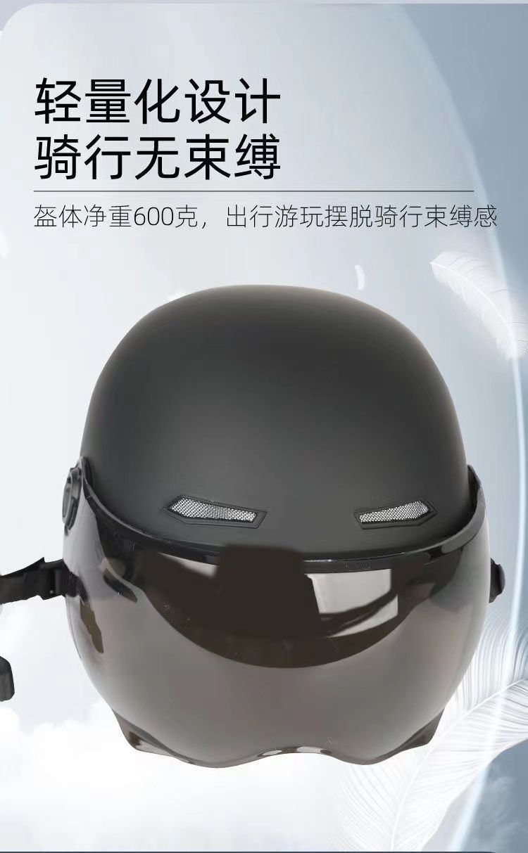 3c national standard certified electric vehicle helmet for men and women, summer sun protection, all-season universal motorcycle half helmet, breathable safety helmet