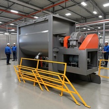 商家自营 烟草粉末搅拌机 U型农用肥料混合设备 不锈钢螺带混料槽