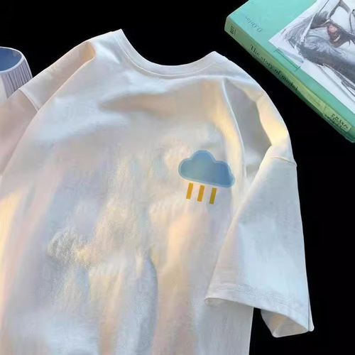 2024 Summer Men's Short Sleeve T-Shirt Slim Fit Round Neck Trendy All-match National Style Printed Short-sleeved Shirt Top Fashion T-shirt