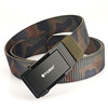 Metal nylon woven street tactics cloth belt for leisure