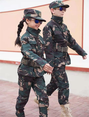 中小学儿童男女童套装军训服军训演出服迷彩服夏令营演出服
