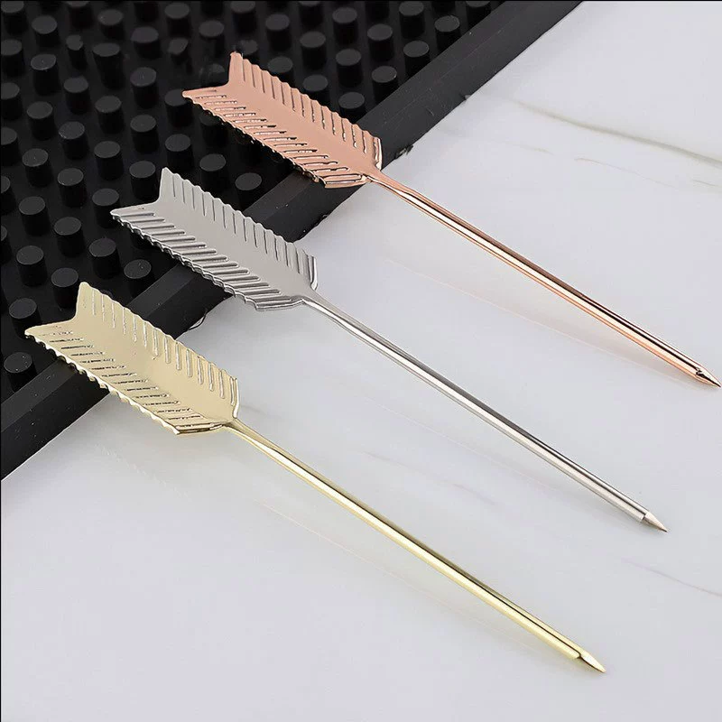 Шампуры из нержавеющей стали 304 для украшения коктейлей, шампуры для еды, шампуры для фруктов и оливок, шампуры для фруктов из нержавеющей стали