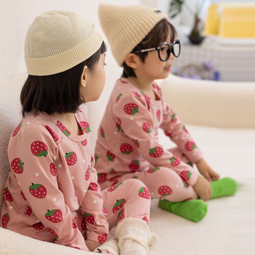 Boneless Spring and Autumn New Children's Underwear Set Pure Cotton Autumn Clothes Autumn Pants Boys Girls Pajamas Home Clothing Wholesale