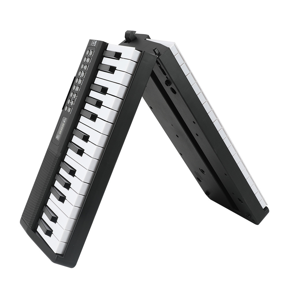 Cross-border 61 key folding electronic organ portable multifunctional plastic electronic organ home practice smart keyboard piano