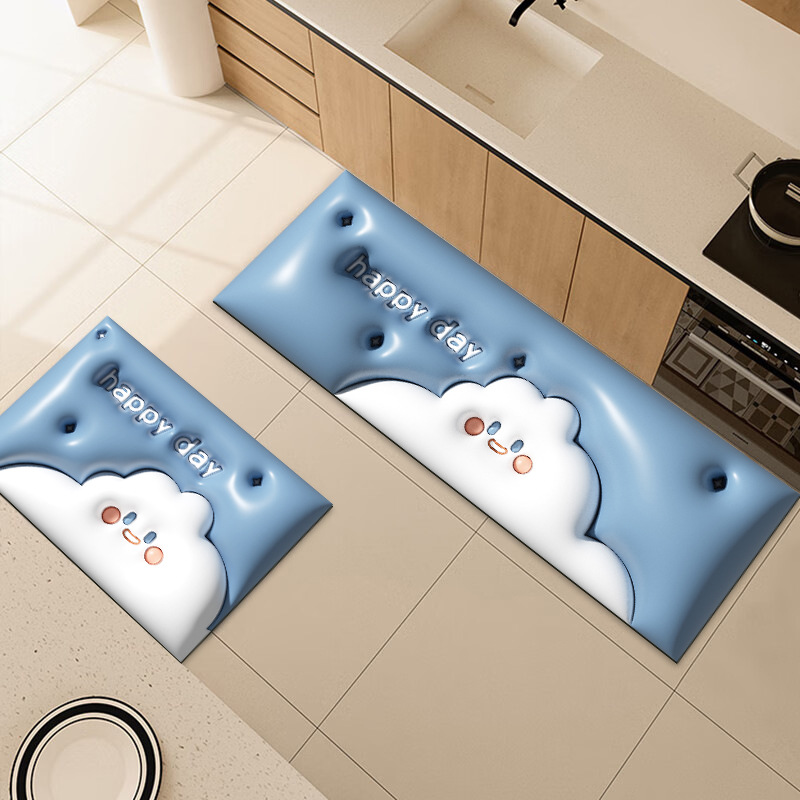 Transfronteriza 3D expansión visual barro de diatomeas alfombra de piso cocina absorbente de aceite absorbente Mat puerta del inodoro antideslizante alfombra de piso en stock