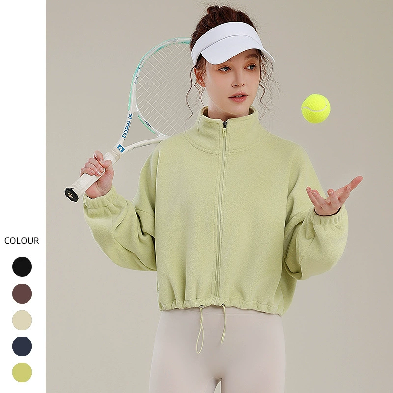 Плюшевая толстая спортивная куртка для женщин с длинными рукавами