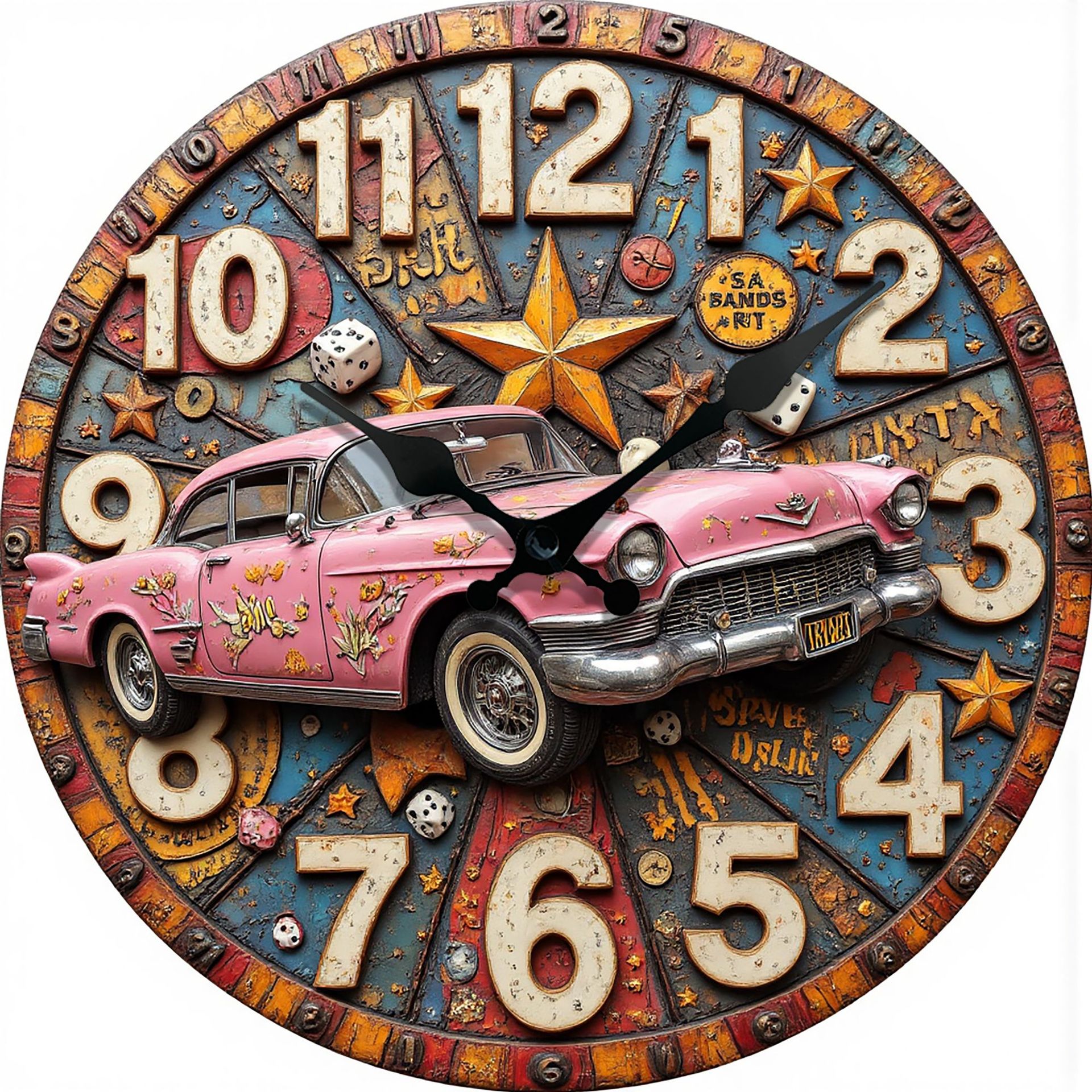 Reloj de efecto pseudo-estéreo nuevo de venta caliente transfronteriza, reloj de estilo de caricatura real, reloj de animales