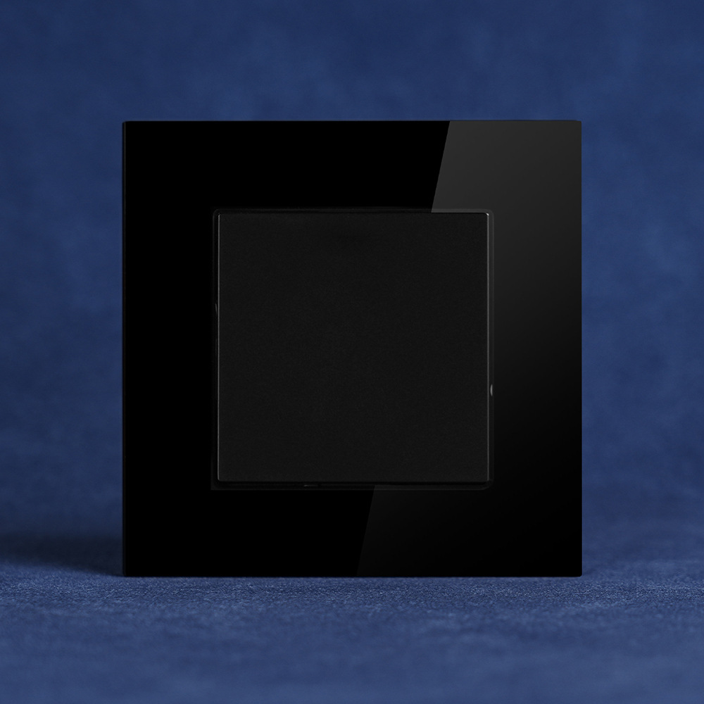 欧式欧标86型钢化玻璃面板 一开单控双控一位开关墙壁开关CE RoHS