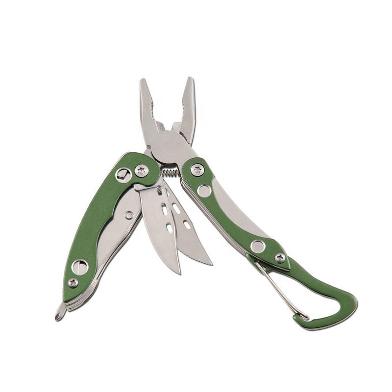 厂家直销多功能户外登山折叠钳 带登山扣露营组合工具钳