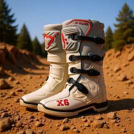 JG·WOLVES/九股狼越野摩托车骑行鞋拉力林道长靴男防摔骑士装备