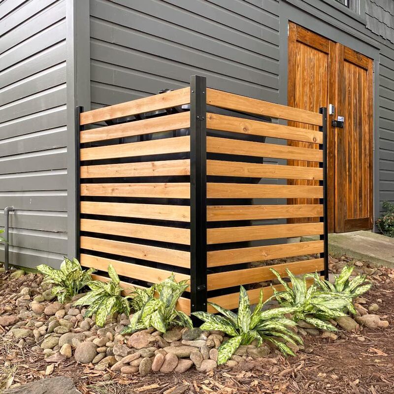 Outdoor Air Conditioner Outdoor Unit Protection Fence Guardrail Partition Decorative Courtyard Air Conditioner Fence Wooden Privacy Screen Metal Outdoor Air Conditioner Outdoor Unit Protection Fence Guardrail Partition Decorative Courtyard Air Conditioner Fence Wooden Privacy Screen Metal
