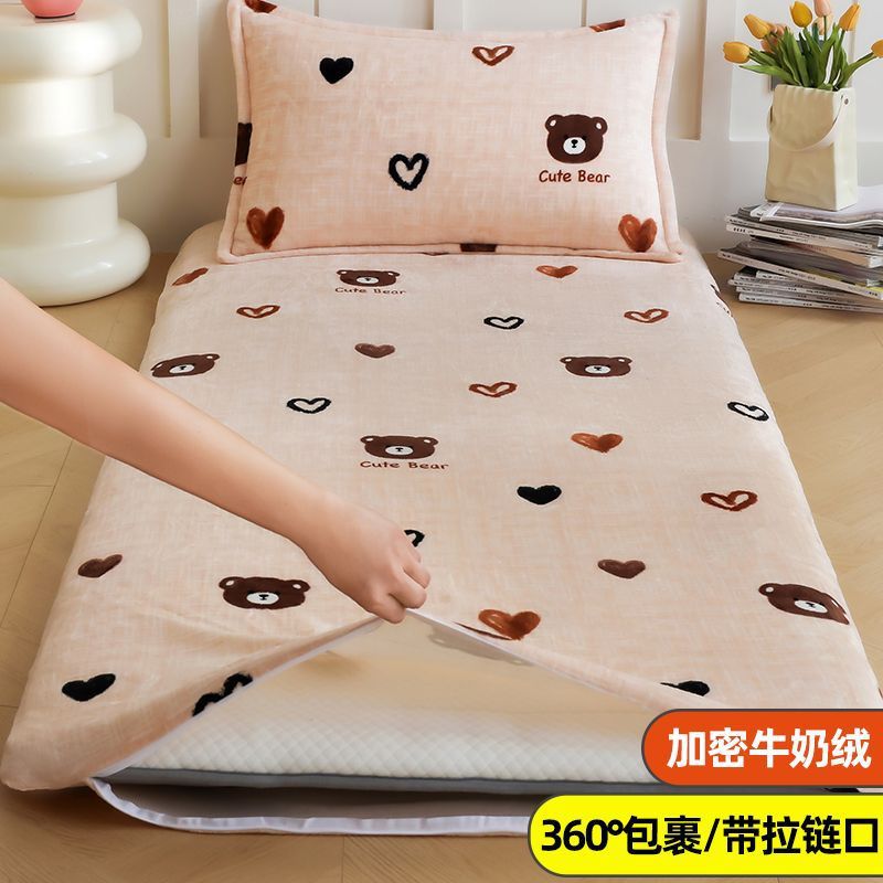 Leche de veludo dormitorio estudiante colchón de coral 90x190 colchón de invierno