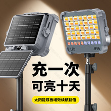 太阳能手提灯充电投光灯便携式夜市摆地摊灯户外多功能露营应急灯