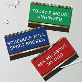 跨境新品Funny Desk Plaque Flipbook趣味桌面牌匾翻页书桌面摆件